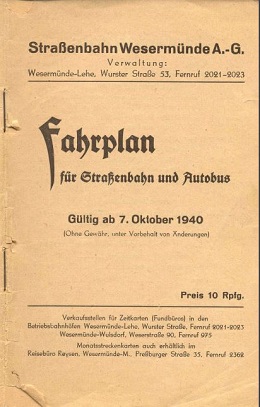 Fahrplan 1940