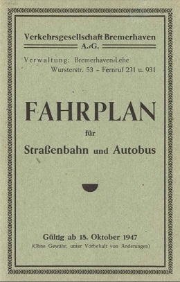 Fahrplan 1947