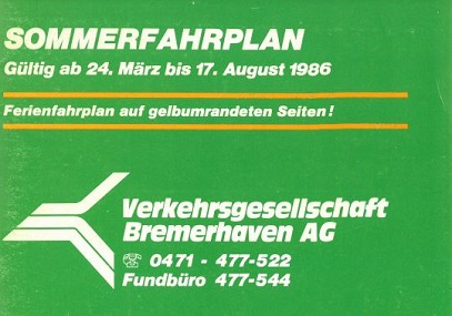 Fahrplan 1986