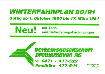 Fahrplan 1990